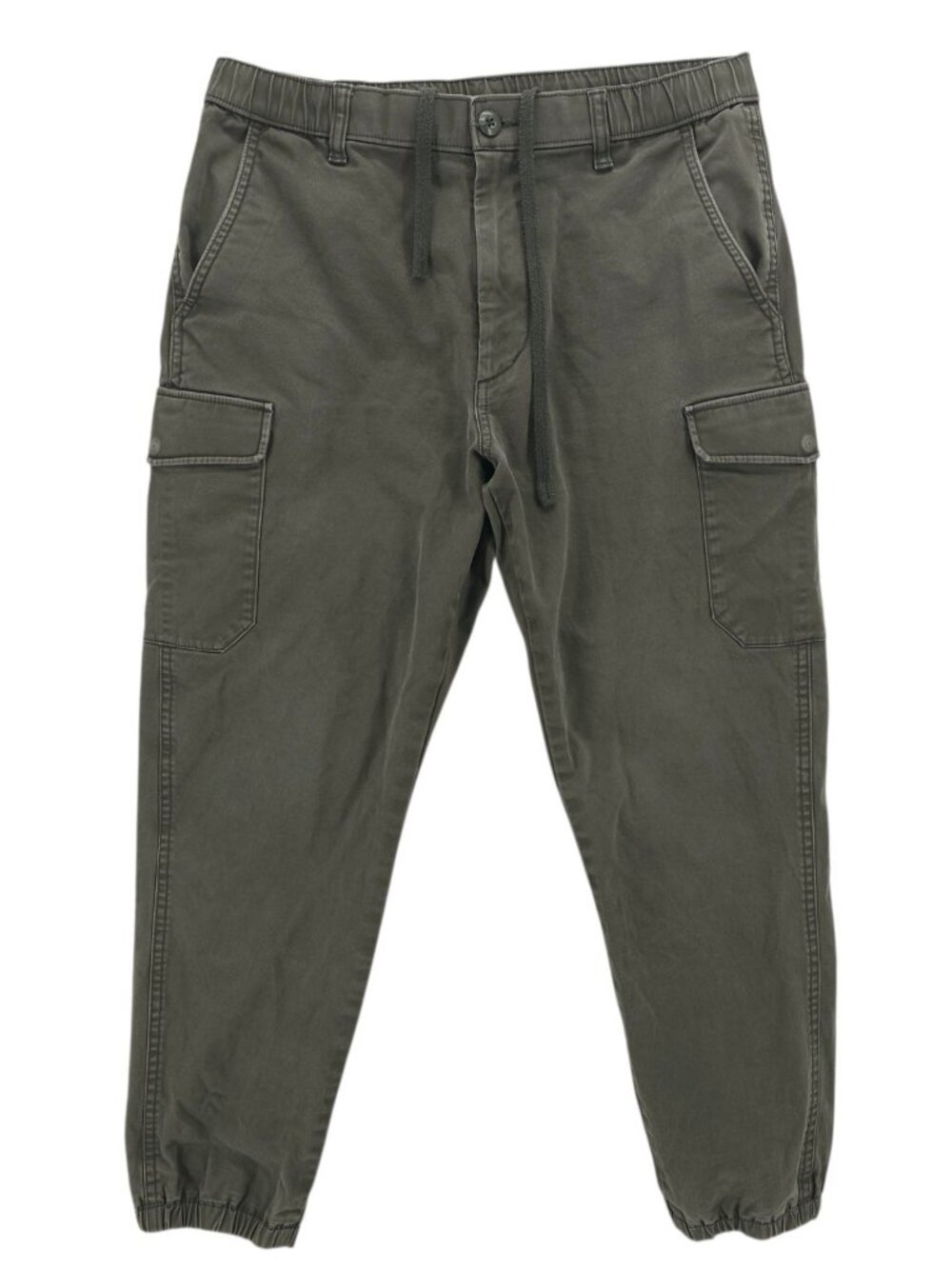 UNIQLO Men's Cargo Jogger Pants Olive Green Stretch Slim Fit Size MEDIUM